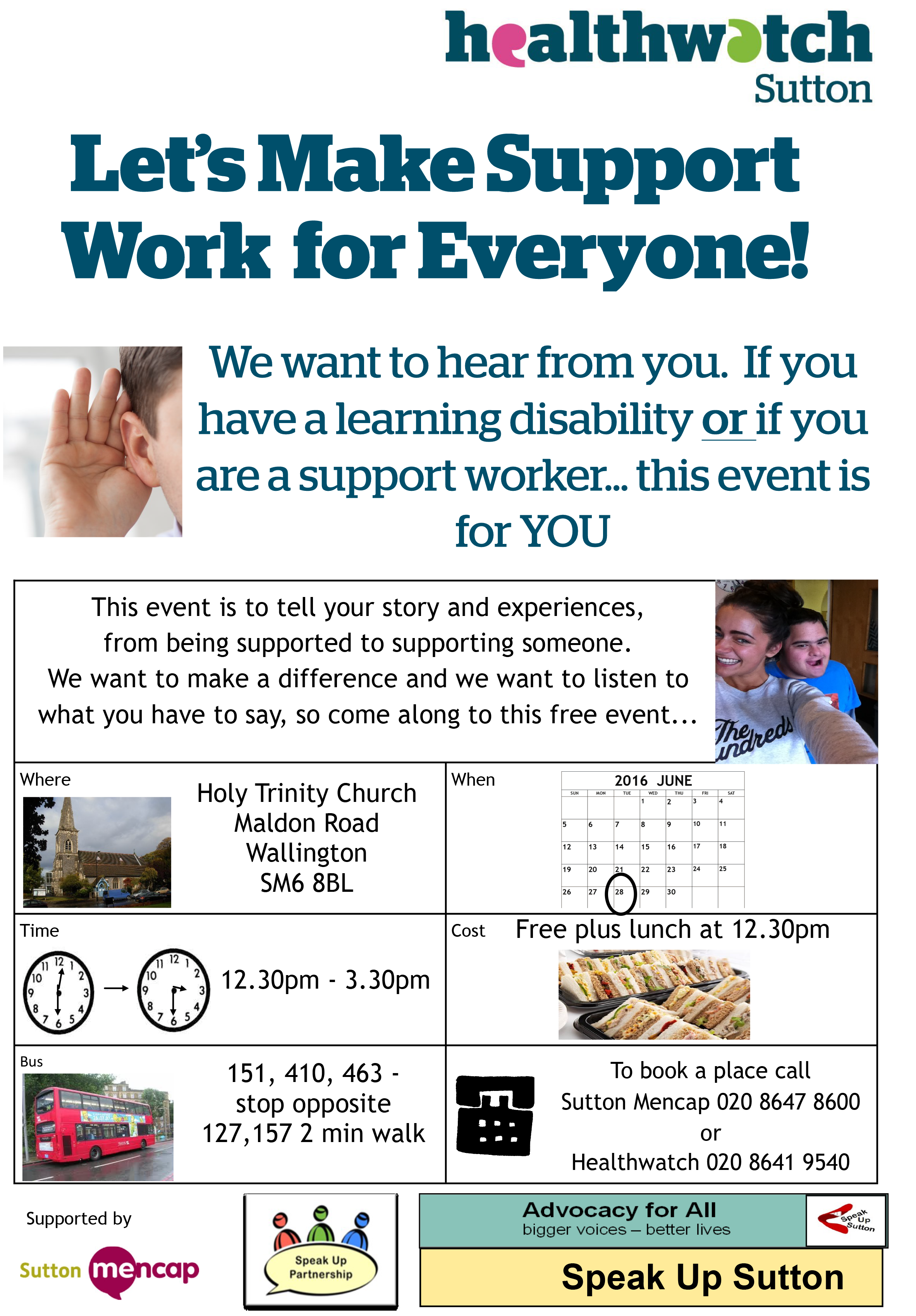 Let make support work flyer